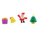 4 Pieces Christmas Xmas Gift Rubber Erasers Kids School Student Stationery Supplies Novelty
