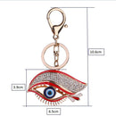 Alloy Rhinestone Charms Fish Eye Design Pendant Keychain Womens Handbag Purse Key Hanging Ornaments
