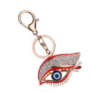 Alloy Rhinestone Charms Fish Eye Design Pendant Keychain Womens Handbag Purse Key Hanging Ornaments