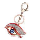 Alloy Rhinestone Charms Fish Eye Design Pendant Keychain Womens Handbag Purse Key Hanging Ornaments