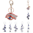 Alloy Rhinestone Charms Fish Eye Design Pendant Keychain Womens Handbag Purse Key Hanging Ornaments