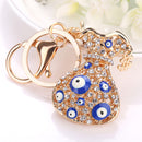 Alloy Rhinestone Charms Vase Design Pendant Keychain Keyring Womens Handbag Purse Car Key Hanging Ornaments
