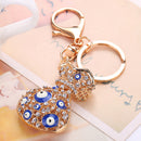 Alloy Rhinestone Charms Vase Design Pendant Keychain Keyring Womens Handbag Purse Car Key Hanging Ornaments