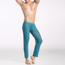 Men Fashionable Long Transparent Mesh Pants Trouser For Daily Wear Sports Yoga Gym S Green
