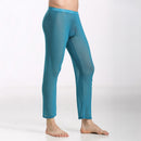 Men Fashionable Long Transparent Mesh Pants Trouser For Daily Wear Sports Yoga Gym L Green