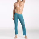 Men Fashionable Long Transparent Mesh Pants Trouser For Daily Wear Sports Yoga Gym L Green