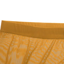 Men Fashionable Long Transparent Mesh Pants Trouser For Daily Wear Sports Yoga Gym L Yellow