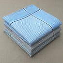 12Pcs/Set Mens Wedding Party Office Clothing Check Design Pocket Square Cotton Handkerchiefs Hanky Style 2
