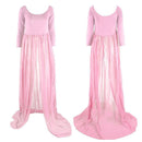 Pregnant Womens Fashionable Photo Props Off Shoulder Floor Length Maxi Dresses Maternity Gown Pink