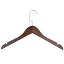 10 Piece Wooden Clothes Coat Hangers Non Slip Trouser Bar 38cm