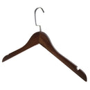 10 Piece Wooden Clothes Coat Hangers Non Slip Trouser Bar 38cm