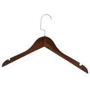 10 Piece Wooden Clothes Coat Hangers Non Slip Trouser Bar 38cm