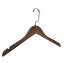 10 Piece Wooden Clothes Coat Hangers Non Slip Trouser Bar 38cm