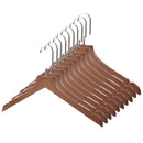 10 Pack Men Women Non Slip Wooden Hanger for Clothes Coats and Suit