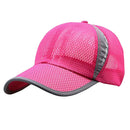 Men Women Summer Outdoor Adjustable Sport Runners Tennis Players Golfers Baseball Mesh Hat Running Visor Cap Rose