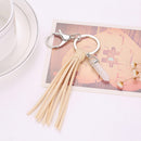 Fashionable Tassel Charms Key Charm Pendant Keychain Keyring Keyfob Phone Handbag Car Hanging Decoration Ornaments Gift Beige