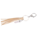 Fashionable Tassel Charms Key Charm Pendant Keychain Keyring Keyfob Phone Handbag Car Hanging Decoration Ornaments Gift Beige