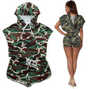 Fashionable Women Girls Ladies Sports Suit Crop Top With Shorts Summer Playsuit S