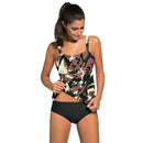 Womens Summer Fashion Swimwear Beachwear Pool Party Clothing Swim Briefs Tankini Top Padded Swimsuit Green L