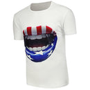 Men's Fashionable Short Sleeves Casual Graphic T-Shirt 2XL
