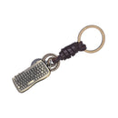 Retro Adornment Alloy Keyboard Design Keychain Women Handbag Purse Key Decor Ornaments Gift