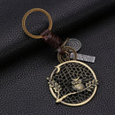 Retro Adornment Alloy Keyboard Owl Design Keychain Women Handbag Purse Key Decor Ornaments Gift