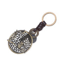 Retro Adornment Alloy Keyboard Owl Design Keychain Women Handbag Purse Key Decor Ornaments Gift