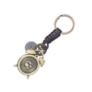 Retro Adornment Alloy Keyboard Clock Design Keychain Women Handbag Purse Key Decor Ornaments Gift