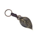 Retro Adornment Alloy Keyboard Leaves Design Keychain Women Handbag Purse Key Decor Ornaments Gift