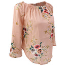 Women Girls Ladies Summer Casual Floral Print Off Shoulder Top Clothing Accessory S