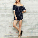 Women Ladies Girls Summer Casual Jumpsuit Off Shoulder Playsuit M