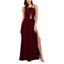 Women Girls Ladies Long Split Side Beach Dress Outfit XL Black