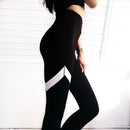 Fashionable Women Girls Ladies Stretchable High Waist Sports Pants Patchwork Yoga Leggings XL