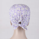 Men Women Lace Up Cotton Fashionable Soft Comfortable Wear Breathable Sweat Absorbent Cap Bouffant Beauty Scrub Cap One Size 1