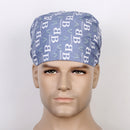 Men Women Lace Up Cotton Fashionable Soft Comfortable Wear Breathable Sweat Absorbent Cap Bouffant Beauty Scrub Cap One Size 2