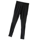 Womens Soft Comfortable Mesh Stretchy Workout Sportswear Tight Fit Yoga Running Cycling Leggings Pants Black S