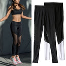 Womens Soft Comfortable Mesh Stretchy Workout Sportswear Tight Fit Yoga Running Cycling Leggings Pants Black S