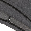 Womens Fashion Summer Casual Wear Clothing Plain V-Neck Hollow Out Short Sleeve T-Shirts Top Grey XL