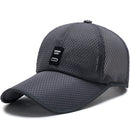 Men Women Fashionable Outdoor Sports Comfortable Wear Snapback Baseball Cap Outdoor Sports Mesh Hat Dark Gray