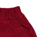 Kids Boys Fashionable Adjustable Waistline Convenient Wear Capri Short Pants Casual Knee Cotton Pants Wine Red 150 Size