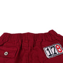 Kids Boys Fashionable Adjustable Waistline Convenient Wear Capri Short Pants Casual Knee Cotton Pants Wine Red 130 Size