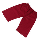 Kids Boys Fashionable Adjustable Waistline Convenient Wear Capri Short Pants Casual Knee Cotton Pants Wine Red 120 Size