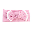 Baby Girls Photography Photo Props Turban Elastic Bow Knot Headband Headwear Hair Decor Accessories Pink