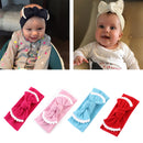 Baby Girls Photography Photo Props Turban Elastic Bow Knot Headband Headwear Hair Decor Accessories Pink