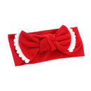 Baby Girls Photography Photo Props Turban Elastic Bow Knot Headband Headwear Hair Decor Accessories Red