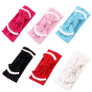Baby Girls Photography Photo Props Turban Elastic Bow Knot Headband Headwear Hair Decor Accessories Red