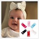 Baby Girls Photography Photo Props Turban Elastic Bow Knot Headband Headwear Hair Decor Accessories Red