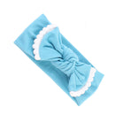 Baby Girls Photography Photo Props Turban Elastic Bow Knot Headband Headwear Hair Decor Accessories Blue