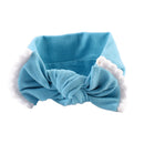Baby Girls Photography Photo Props Turban Elastic Bow Knot Headband Headwear Hair Decor Accessories Blue