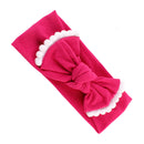 Baby Girls Photography Photo Props Turban Elastic Bow Knot Headband Headwear Hair Decor Accessories Rose